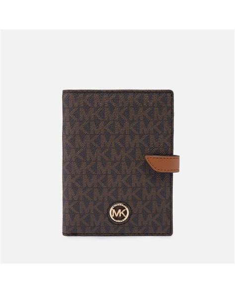 Michael Kors passport wallet brown